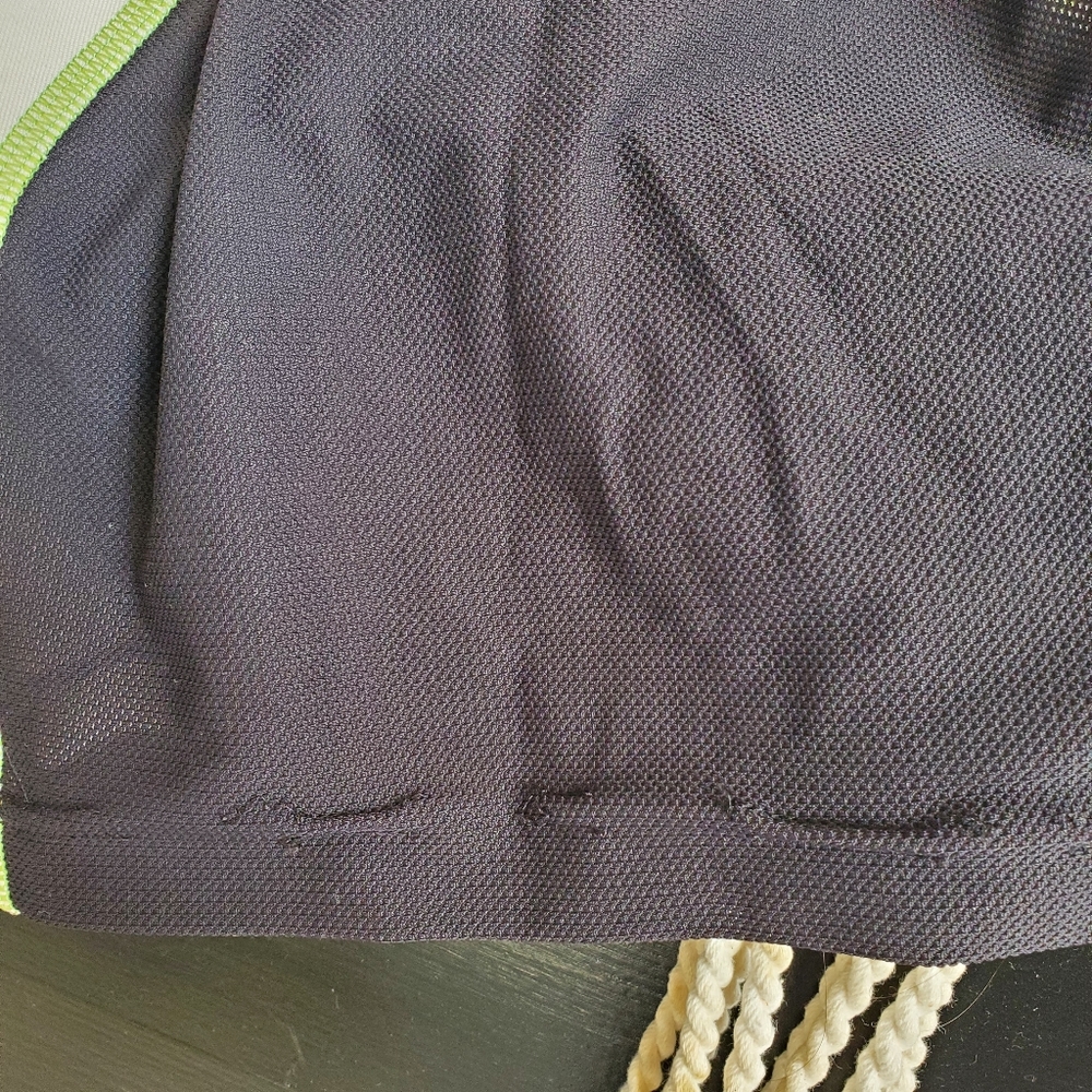 Vintage Adidas sports top, black/green/white, seize M - Picture 5 of 5